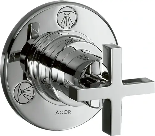 hansgrohe AXOR Citterio Trio / Quattro Vanne d‘arrêt et de commutation encastrée avec poignées transversales