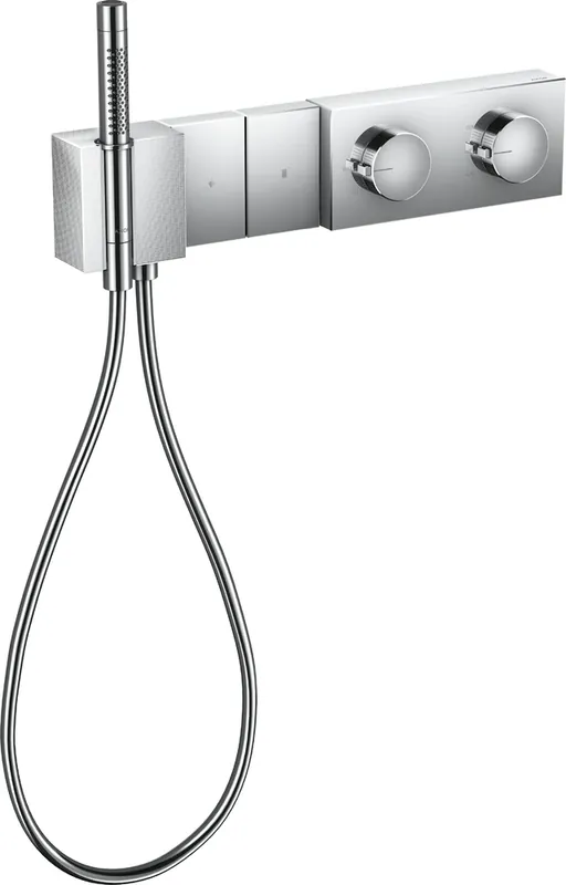Module de thermostat AXOR Edge de taille manuelle Sélectionnez 470/100 dissimulé pour 2 consommateurs, taille diamant