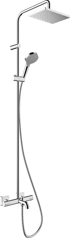 hansgrohe Vernis Shape Système de douche 230 1 jet économisant leau avec thermostat de baignoire, chrome