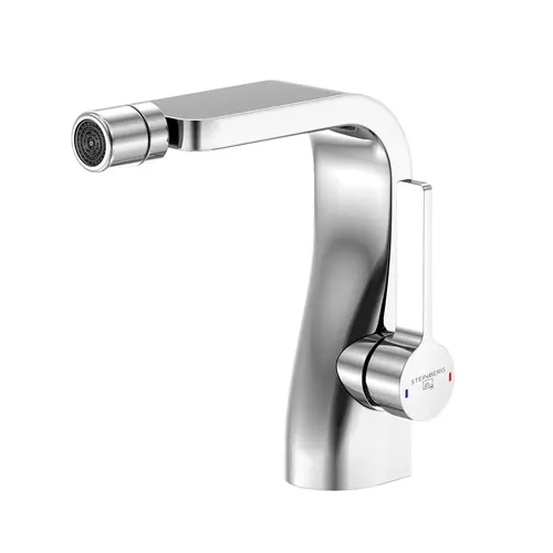 Steinberg Série 230 robinetterie de bidet, commande latérale, avec garniture découlement, saillie 131mm
