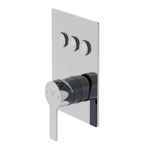 Steinberg Série 390 Mitigeur de douche/bain, 3/4, avec Pushtronic, 3 consommateurs