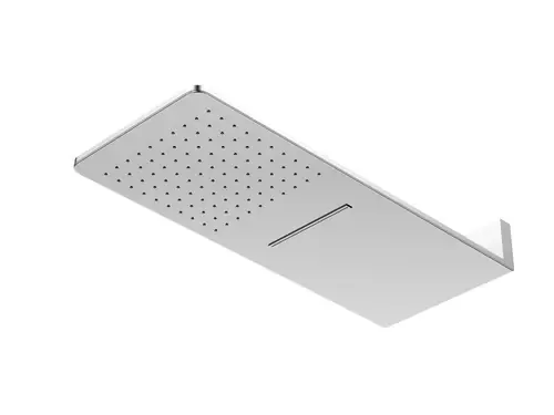 Steinberg Série 390 Wall Rain Douche de tête, raccordement direct au mur, Easy-Clean, fonction jet, 600x250mm