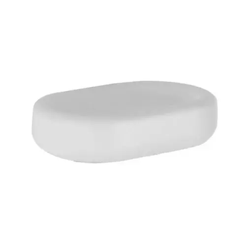 Gessi Goccia porte-savon version sur pied, plat en GRES blanc, 38025