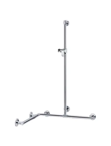KEUCO PLAN Care main courante de douche avec barre de douche, largeur 797mm, profondeur 797mm, hauteur 1263mm