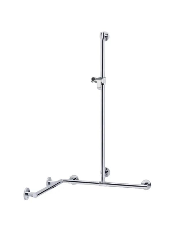 KEUCO PLAN Care main courante de douche avec barre de douche, largeur 1097mm, profondeur 1097mm, hauteur 1263mm