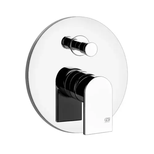 Gessi Emporio Via Manzoni kit prêt à poser (rosace ronde) pour mitigeur monocommande, inverseur automatique, adapté à la baignoire ou à la douche, à encastrer