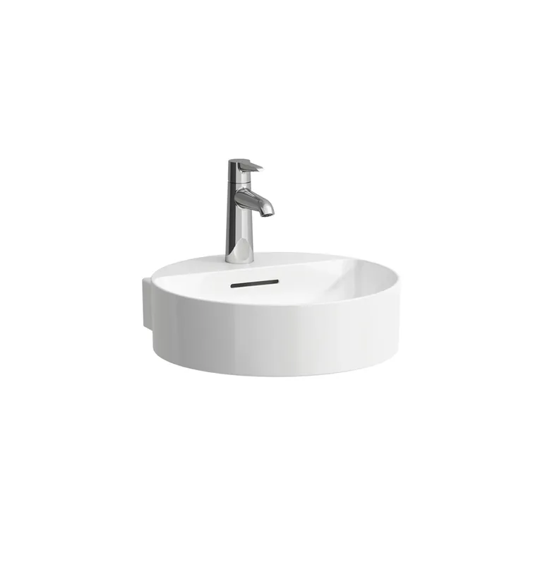 LAUFEN VAL Lave-mains, encastré, 1 trou de robinet, avec trop-plein, 400x425mm