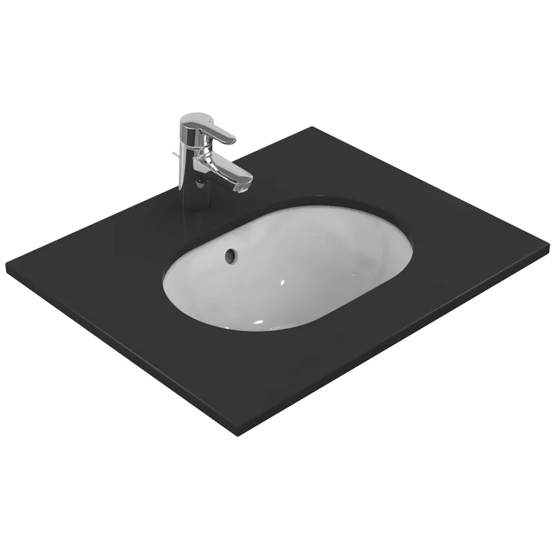 Ideal Standard Connect Lavabo à encastrer par dessous, sans trou pour robinet, avec trop-plein, 480x350x175mm