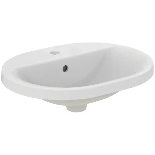 Ideal Standard Connect Lavabo à encastrer, ovale, 1 trou pour robinet, avec trop-plein, 550x430x175mm