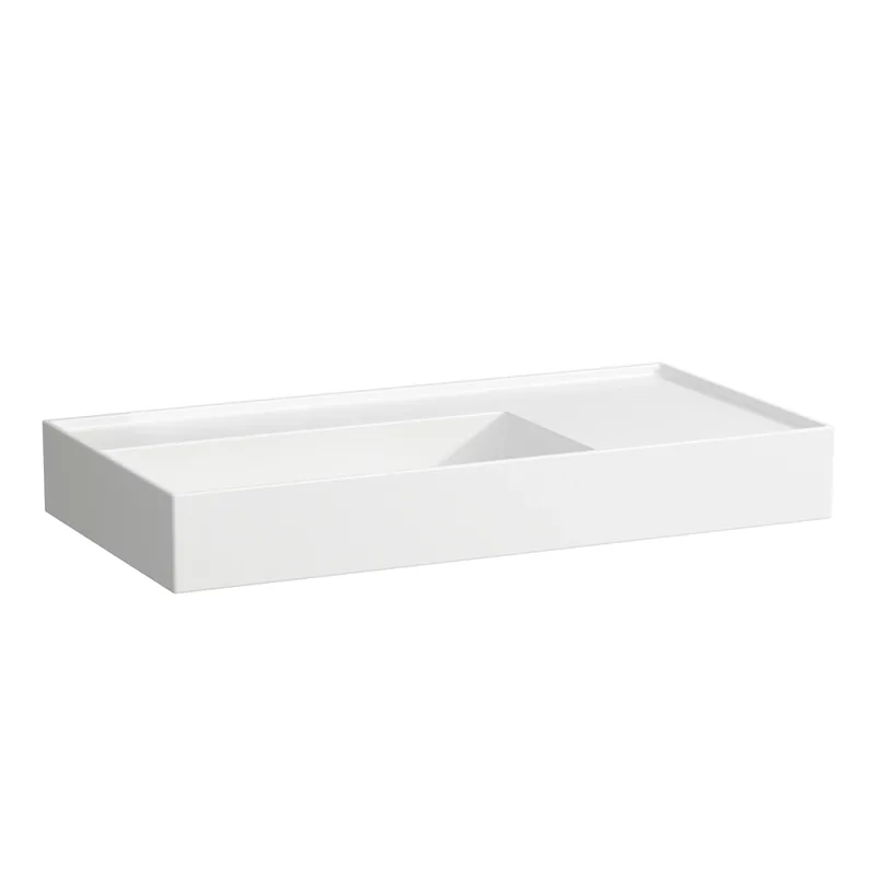 LAUFEN Kartell lavabo, sans trou pour robinet, sans trop-plein, tablette à droite, 900x460mm