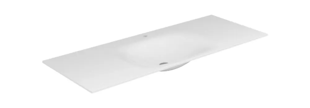 KEUCO EDITION 11 Lavabo à encastrer en Varicor, 1750x17x535mm, avec 1 trou pour robinet, blanc