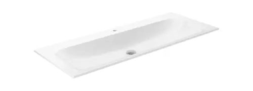 KEUCO X-LINE lavabo à encastrer en céramique, 1208x17x494mm, avec 1 trou pour robinet, blanc
