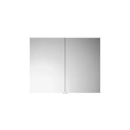 Armoire de toilette burgbad Eqio avec applique LED et éclairage du plan de toilette, 2 portes, 1000x800x170mm