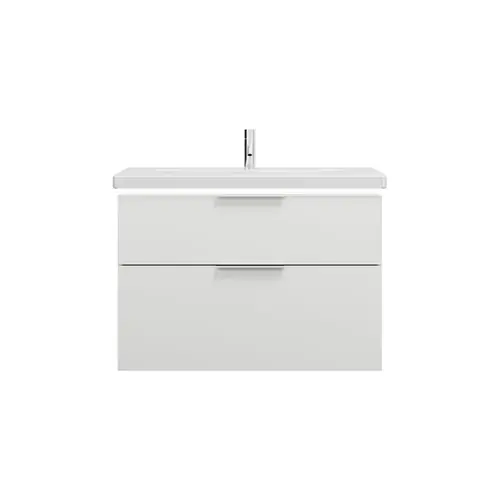 burgbad Eqio lavabo en céramique avec meuble sous-lavabo et éclairage LED, largeur 930mm