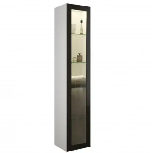 burgbad Yumo Armoire haute à charnières à droite, 1 porte, avec éclairage LED à l‘intérieur, largeur 350mm, poignée G0179
