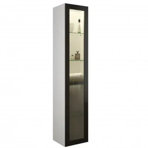 burgbad Yumo Armoire haute, charnière à gauche, 1 porte, avec éclairage LED à l‘intérieur, largeur 350mm, poignée G0179