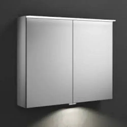 Armoire de toilette burgbad Yumo avec éclairage horizontal LED, largeur 808mm, éclairage LED du lavabo inclus