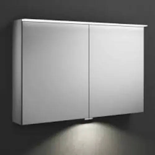 Armoire de toilette burgbad Yumo avec éclairage horizontal LED, largeur 1006mm, éclairage LED du lavabo inclus