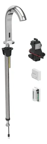 Robinetterie de lavabo Geberit Piave, saillie 167mm sans mélangeur, fonctionnement en générateur, pour boîtier de fonction encastré