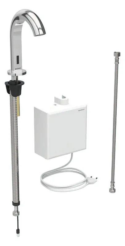 Robinetterie de lavabo Geberit Piave, saillie 167 mm, alimentation au réseau, sans mélangeur, avec boîtier de fonction AP