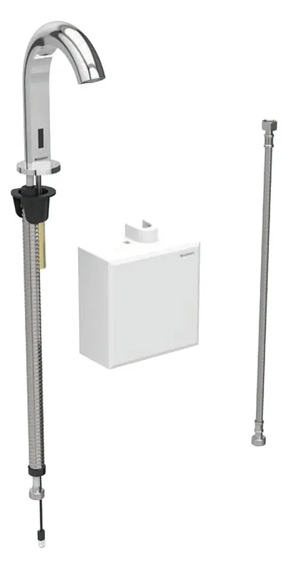 Robinetterie de lavabo Geberit Piave, saillie 167mm, à pile, sans mélangeur, avec boîtier de fonction AP