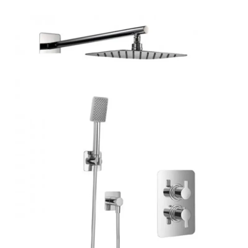 HSK Ensemble de douche 2.04 Softcube, avec support mural droit, chromé