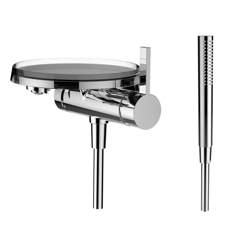 LAUFEN Kartell Mitigeur monocommande de baignoire encastré pour Simibox 1-Point, montage mural, chromé