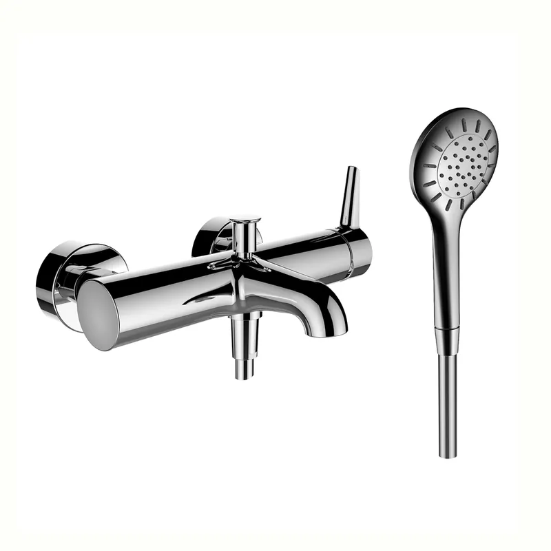 LAUFEN PURE Mitigeur de bain, apparent, 2 consommateurs, avec douchette et flexible de douche, 100600