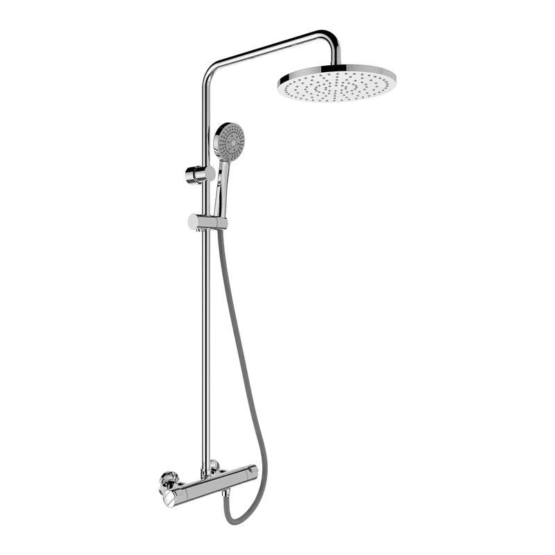 LAUFEN CityPro Liberty Système de douche, avec thermostat, pomme de douche orientable x250mm, y compris douchette et flexible de douche