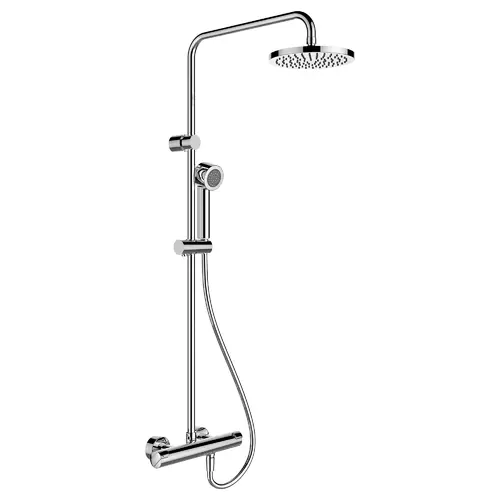 LAUFEN CityPro Liberty Système de douche, avec thermostat, douche de tête x 200mm, y compris douchette et flexible de douche