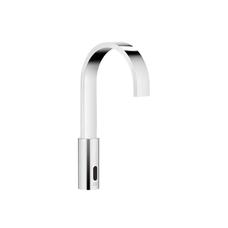 Robinetteries de lavabo MEM de Dornbracht avec fonction électronique d‘ouverture et de fermeture, sans vidage, fonctionnement sur piles et sur secteur
