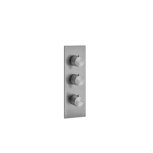 Thermostat encastrable Gessi316 prêt à lemploi, montage vertical, 2 voies séparées, une rosace