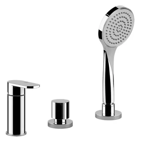 Gessi Emporio Via Bagutta Mélangeur de baignoire trois trous avec inverseur, pour bec de baignoire externe