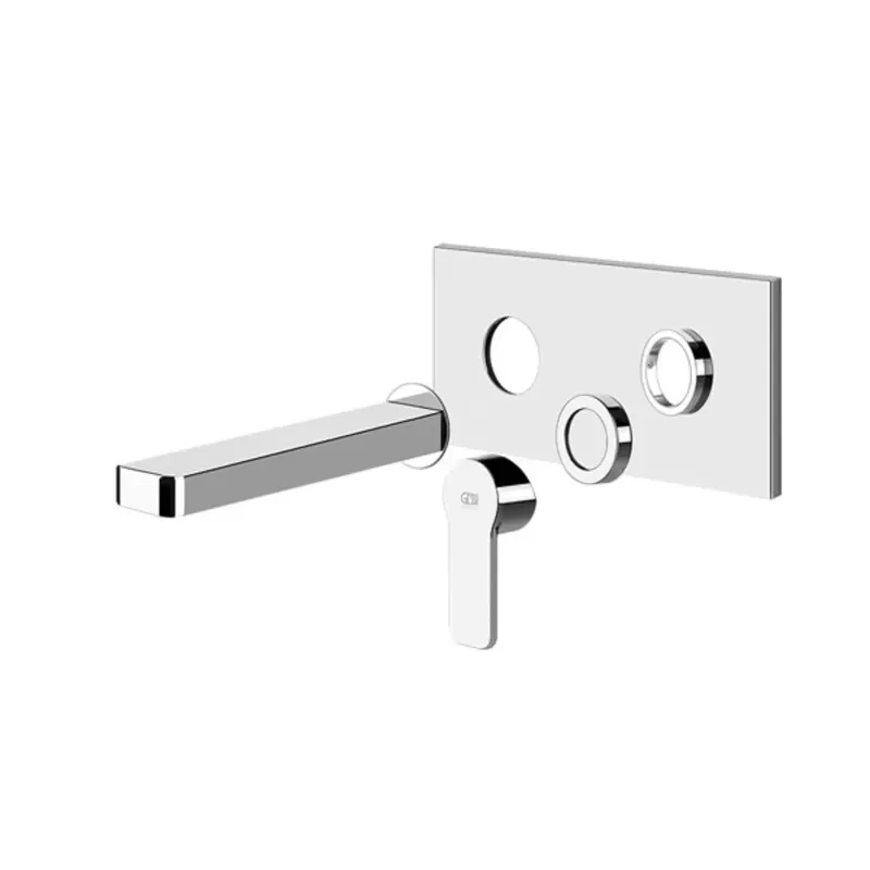 Gessi Emporio Corso Venezia, kit prêt à poser pour mitigeur de lavabo encastré avec bec, sans kit de trop-plein