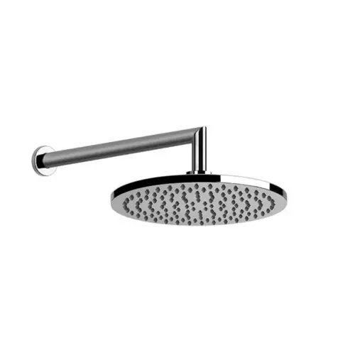 Gessi Emporio pomme de douche anticalcaire ronde avec joint et support mural, raccord 1/2 A 3 bar de pression environ 15 l/min