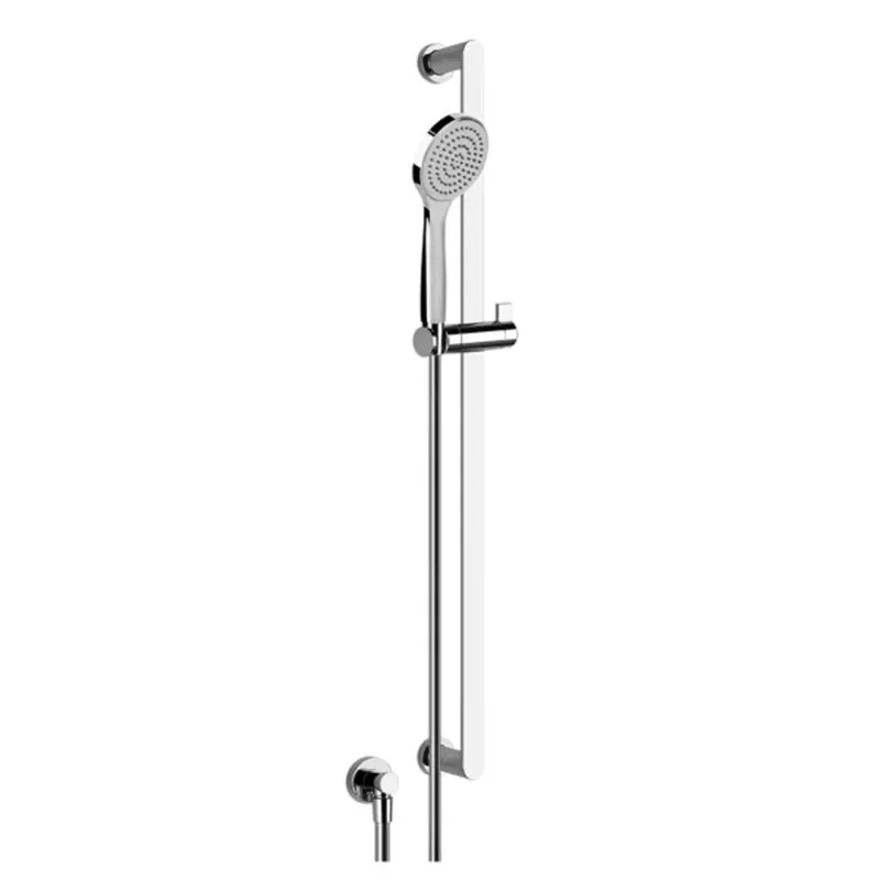 Gessi Emporio ensemble barre de douche avec raccord mural coude 1/2 anticalcaire douche à main type 1 jet et flexible de douche 1.50m douche à main plastique