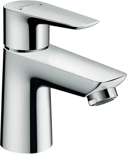 hansgrohe Talis E mitigeur monocommande de lavabo 80, pour chauffe-eau à eau ouverte, évacuation escamotable, saillie 96mm