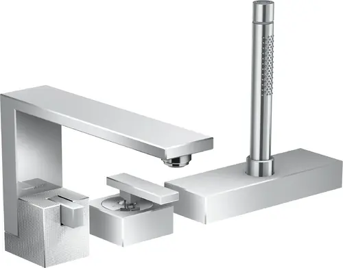 Mélangeur de bain AXOR Edge 3 trous à levier unique, taille diamant