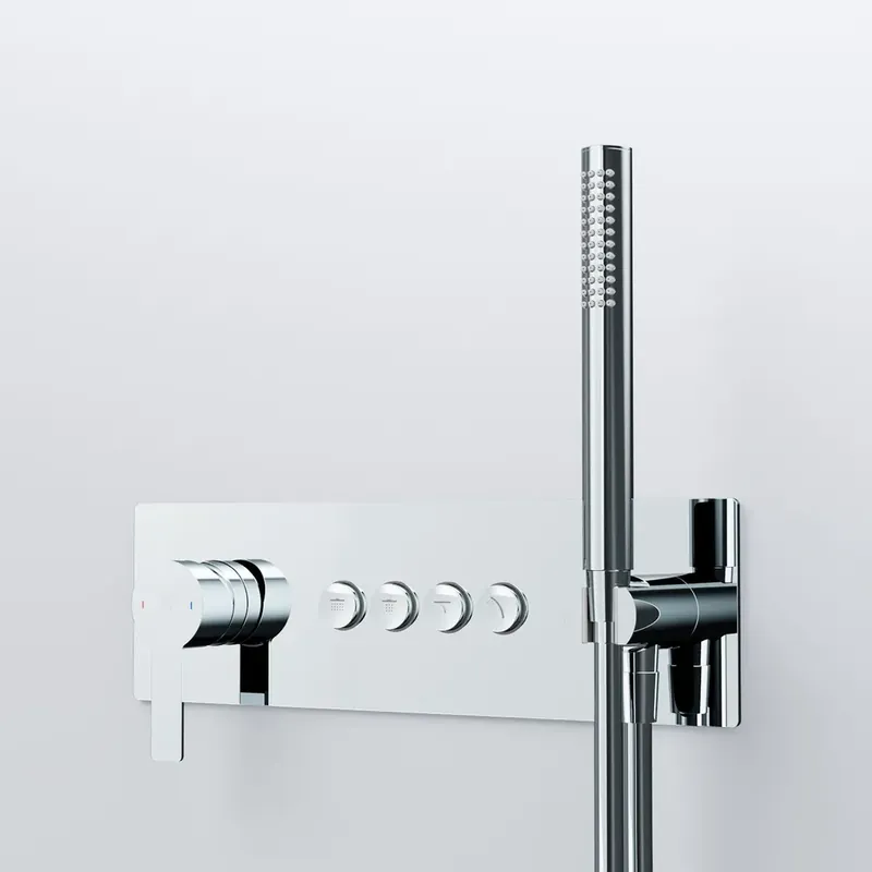 Steinberg Série 390 Mitigeur de douche/bain, Mitigeur monocommandé, douchette à main, 4 consommateurs