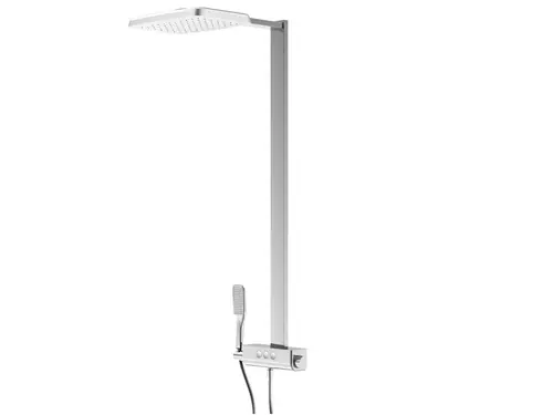 Steinberg Série 390 Système de douche, thermostat, pushtronic, 3 consommateurs, 2 jets, Easy-Clean