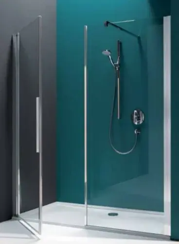 Porte battante en corail avec cloison en alignement pour installation dans une niche myDay NPWWA gauche 150 1465-1505x2000mm