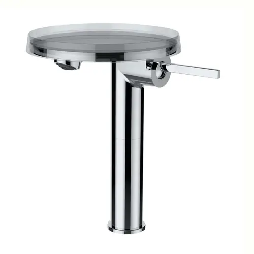 LAUFEN Kartell Mitigeur monocommandé pour lavabo disc, sans vidage, saillie 110mm, chromé, hauteur