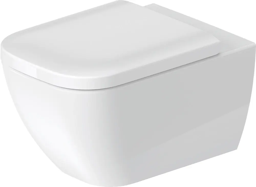 WC suspendu Duravit Happy D.2, à fond creux, sans bord, 540mm, avec fixation non apparente