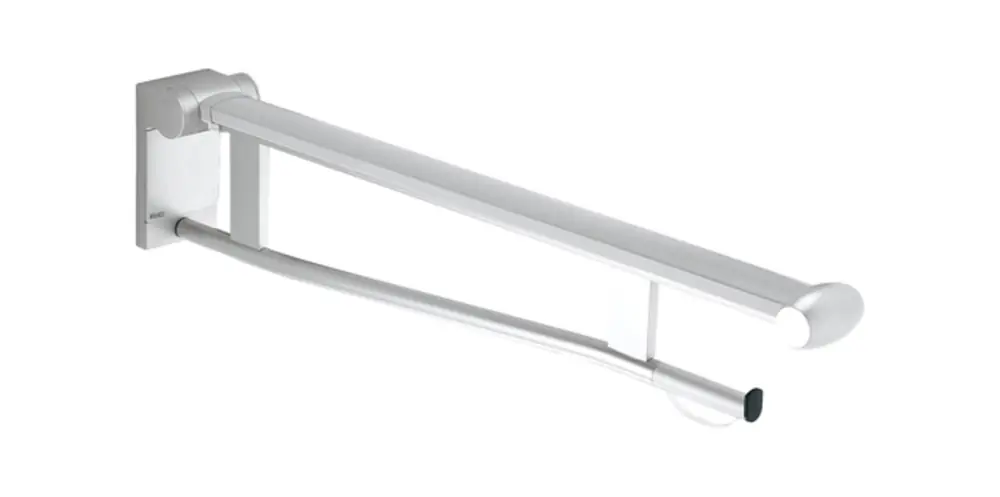 KEUCO PLAN Care barre d‘appui rabattable, avec distributeur de papier toilette, 700mm