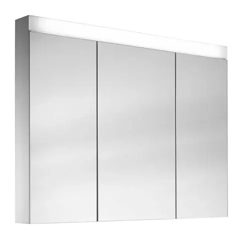 Schneider PATA LED Armoire de toilette, 3 portes 30/40/30cm, 995x120x756mm, éclairage supérieur variable