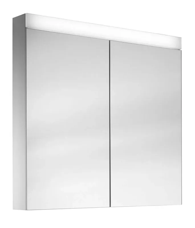 Schneider PATA LED Armoire de toilette, 2 portes 35/35cm, 695x120x756mm, éclairage supérieur variable
