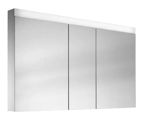 Schneider PATA LED Armoire de toilette, 3 portes 50/30/50cm, 1295x120x756mm, éclairage supérieur variable