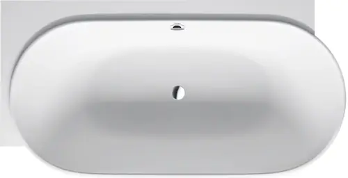 Baignoires Duravit Luv, angle à gauche, 2 pentes de dos, revêtement acrylique sans soudure, 1850x950mm, blanc mat