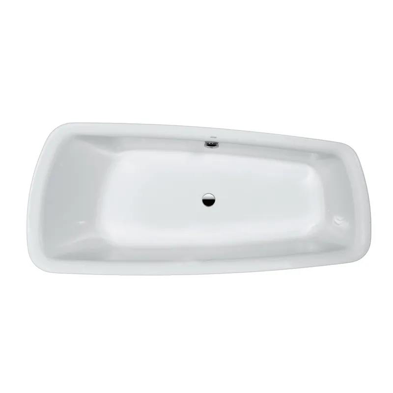 LAUFEN Baignoire Palomba à encastrer 1800x800x455 blanc, bord de baignoire 80mm