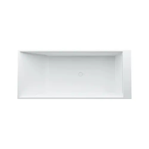 LAUFEN Kartell Baignoire en fonte minérale en pose libre 1700x760x540mm, LED éclairée, blanc